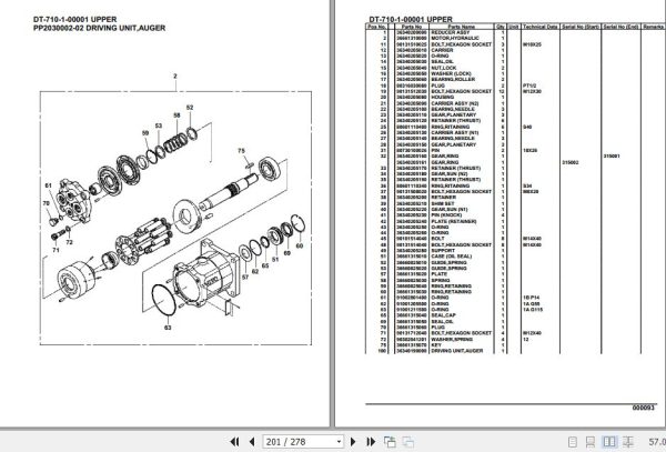 Tadano Crane DT 710 1 00001 Upper Parts Catalog 2