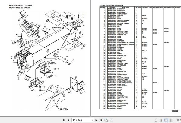 Tadano Crane DT 710 1 00003 Upper Parts Catalog 2