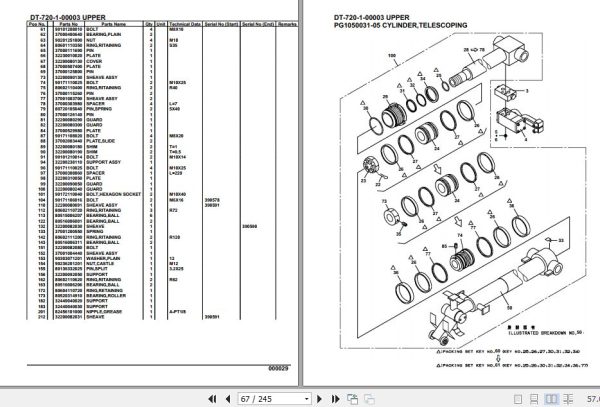 Tadano Crane DT 720 1 00003 Upper Parts Catalog 2