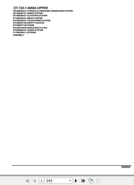 Tadano Crane DT 720 1 00004 Upper Parts Catalog 1