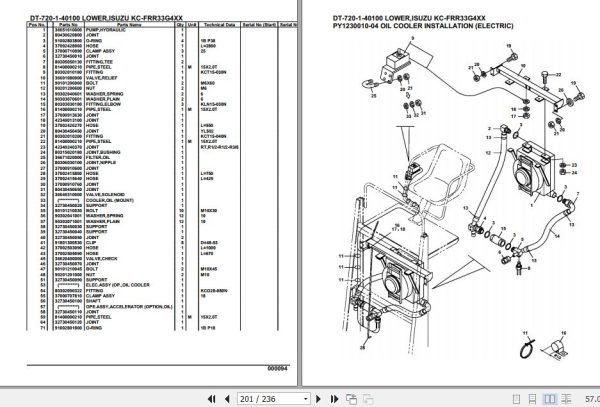 Tadano Crane DT 720 1 40100 Lower Isuzu KC FRR33G4XX Parts Catalog 2