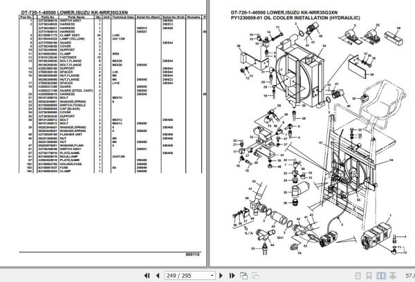Tadano Crane DT 720 1 40500 Lower Isuzu KK NRR35G3XN Parts Catalog 2