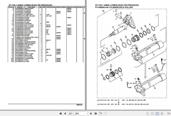 Tadano Crane DT 720 1 40900 Lower Isuzu PB FRR35G3XX Parts Catalog 2
