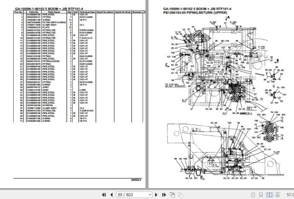 Tadano Crane GA 1000N 1 RTF101 4 90102 5 Boom Jib Parts Catalog 2