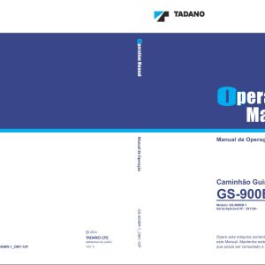 Tadano Crane GS 900BR 1 Operation Manual GS 900BR 1 OM1 12P 2014 PT 1