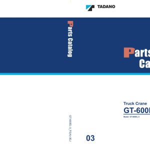 Tadano Crane GT 600EL 3 Parts Catalog GT 600EL 3 P2A 3EJ 2023 EN JP 1