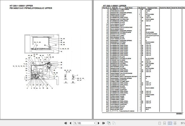 Tadano Crane HT 300 1 00001 Upper Parts Catalog 2