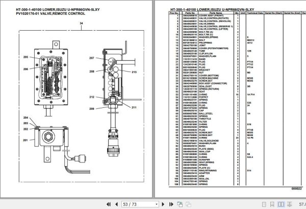 Tadano Crane HT 300 1 40100 Lower Isuzu U NPR66GVN 5LXY Parts Catalog 2