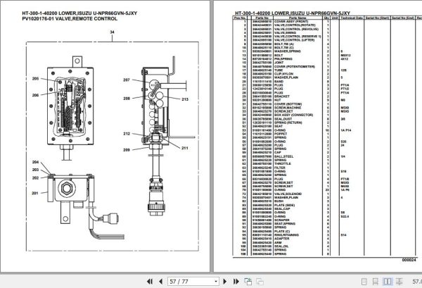 Tadano Crane HT 300 1 40200 Lower Isuzu U NPR66GVN 5JXY Parts Catalog 2