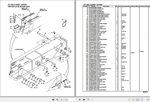 Tadano Crane HT 380 2 00001 Upper Parts Catalog 2