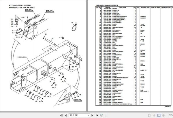 Tadano Crane HT 380 2 00002 Upper Parts Catalog 2