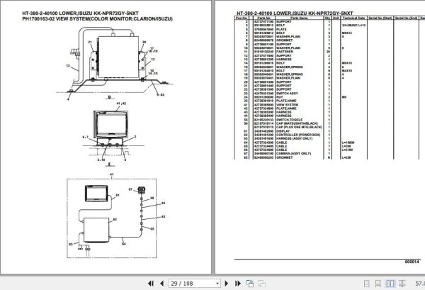 Tadano Crane HT 380 2 40100 Lower Isuzu KK NPR72GY 5NXT Parts Catalog 2
