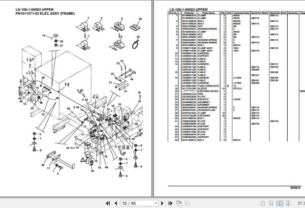 Tadano Crane LS 106 1 00003 Upper Parts Catalog 2