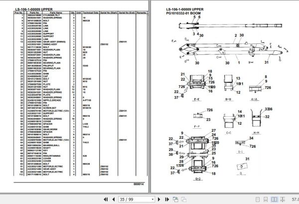 Tadano Crane LS 106 1 00009 Upper Parts Catalog 2