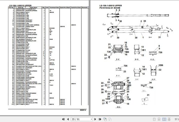 Tadano Crane LS 106 1 00010 Upper Parts Catalog 2