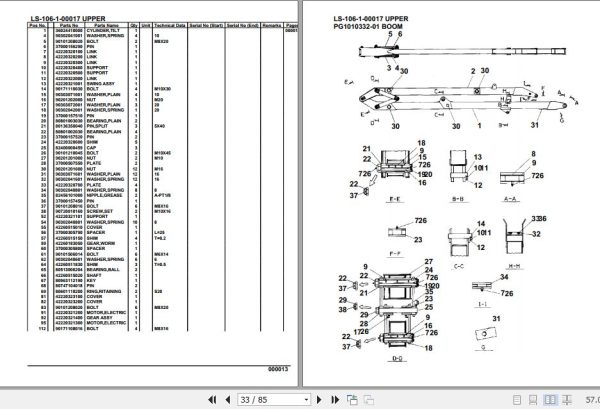 Tadano Crane LS 106 1 00017 Upper Parts Catalog 2