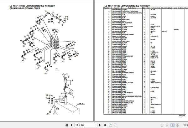 Tadano Crane LS 106 1 40100 Lower Isuzu KC NHR69EV Parts Catalog 2