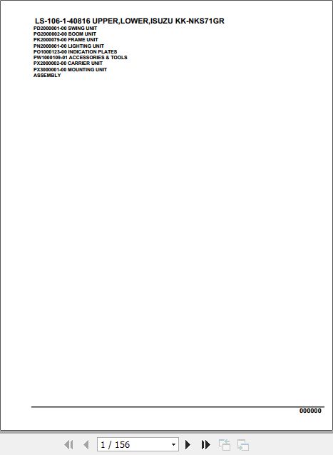 Tadano Crane LS 106 1 40816 Upper Lower Isuzu KK NKS71GR Parts Catalog 1