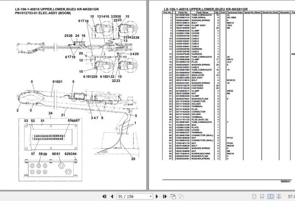 Tadano Crane LS 106 1 40916 Upper Lower Isuzu KR NKS81GR Parts Catalog 2