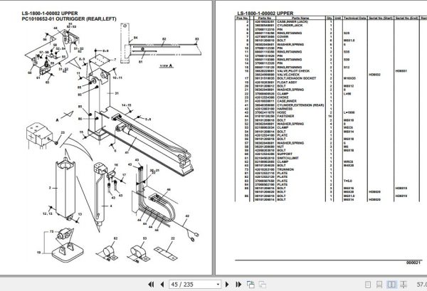 Tadano Crane LS 1800 1 00002 Upper Parts Catalog 2