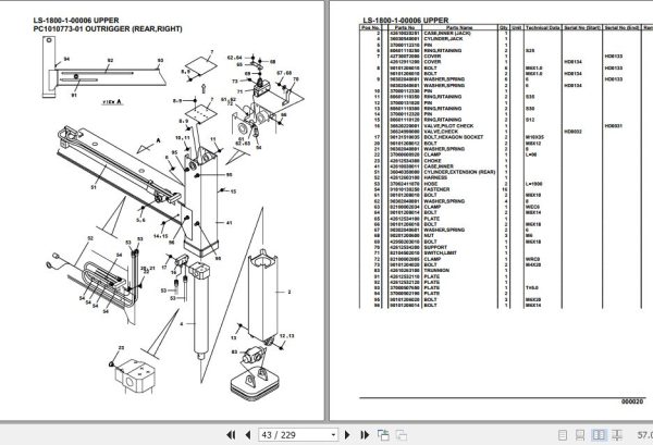 Tadano Crane LS 1800 1 00006 Upper Parts Catalog 2