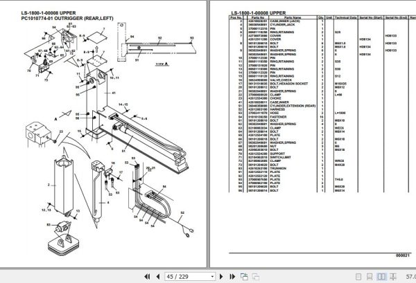 Tadano Crane LS 1800 1 00008 Upper Parts Catalog 2