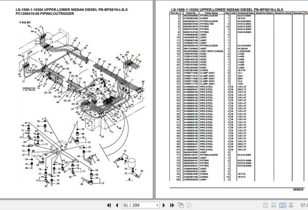 Tadano Crane LS 1800 1 10204 Upper Lower Nissan Diesel PB BPS81N L5LX Parts Catalog 2