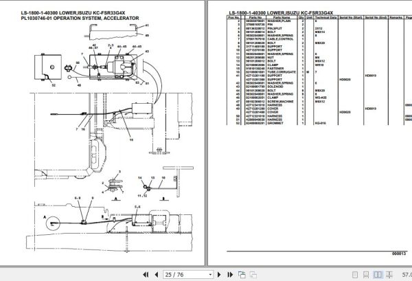 Tadano Crane LS 1800 1 40300 Lower Isuzu KC FSR33G4X Parts Catalog 2