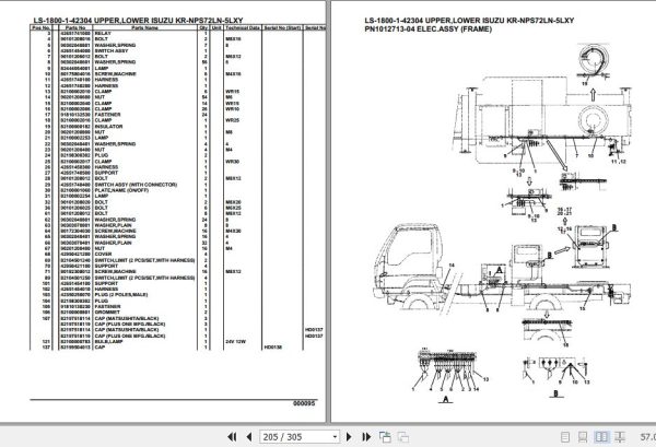 Tadano Crane LS 1800 1 42304 Upper Lower Isuzu KR NPS72LN 5LXY Parts Catalog 2