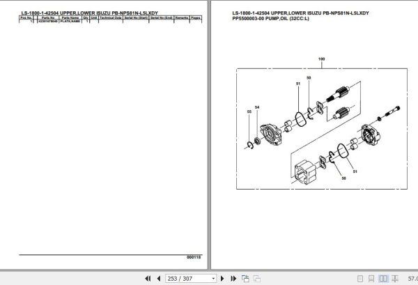Tadano Crane LS 1800 1 42504 Upper Lower Isuzu PB NPS81N L5LXDY Parts Catalog 2