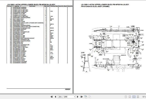 Tadano Crane LS 1800 1 42704 Upper Lower Isuzu PB NPS81N L5LXDY Parts Catalog 2