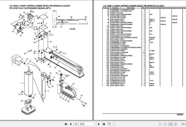 Tadano Crane LS 1800 1 43007 Upper Lower Isuzu PB NPS81N L5LXDY Parts Catalog 2