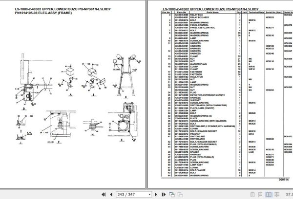Tadano Crane LS 1800 2 40302 Upper Lower Isuzu PB NPS81N L5LXDY Parts Catalog 2