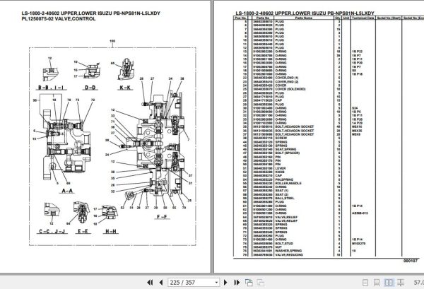 Tadano Crane LS 1800 2 40602 Upper Lower Isuzu PB NPS81N L5LXDY Parts Catalog 2