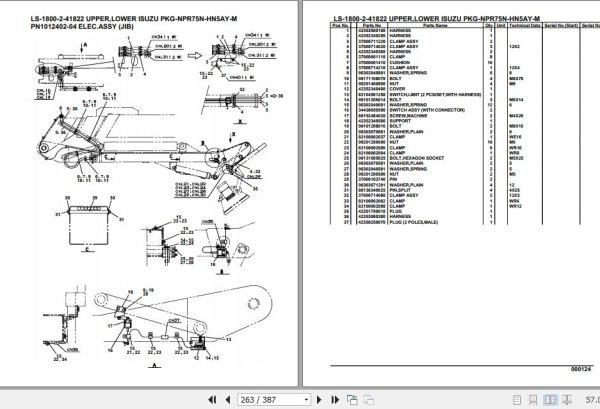 Tadano Crane LS 1800 2 41822 Upper Lower Isuzu PKG NPR75N HN5AY M Parts Catalog 2