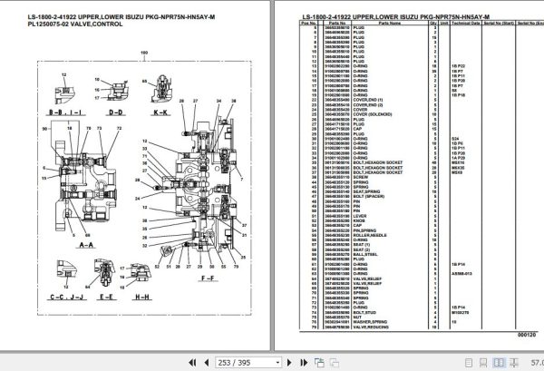 Tadano Crane LS 1800 2 41922 Upper Lower Isuzu PKG NPR75N HN5AY M Parts Catalog 2