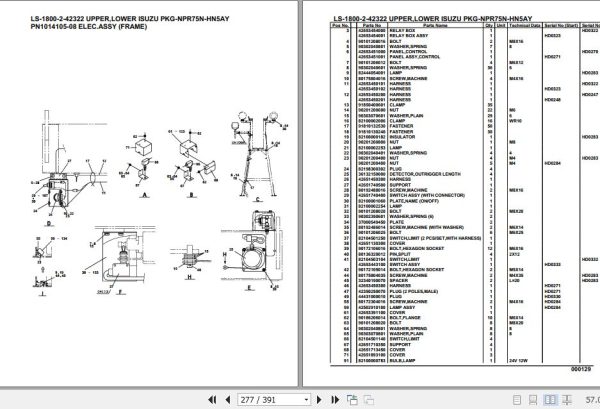 Tadano Crane LS 1800 2 42322 Upper Lower Isuzu PKG NPR75N HN5AY Parts Catalog 2