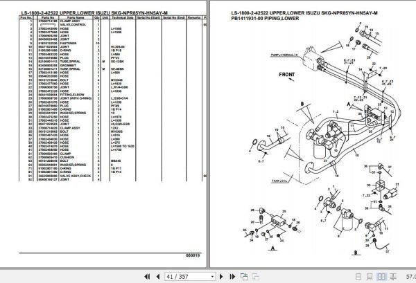Tadano Crane LS 1800 2 42522 Upper Lower Isuzu SKG NPR85YN HN5AY M Parts Catalog 2