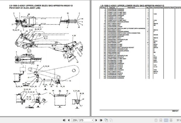 Tadano Crane LS 1800 2 42921 Upper Lower Isuzu SKG NPR85YN HN5AY D Parts Catalog 2