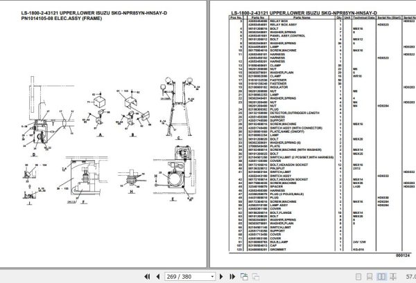 Tadano Crane LS 1800 2 43121 Upper Lower Isuzu SKG NPR85YN HN5AY D Parts Catalog 2