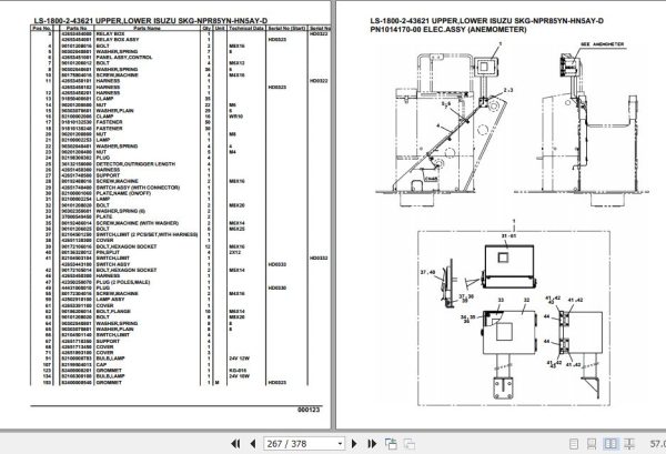 Tadano Crane LS 1800 2 43621 Upper Lower Isuzu SKG NPR85YN HN5AY D Parts Catalog 2