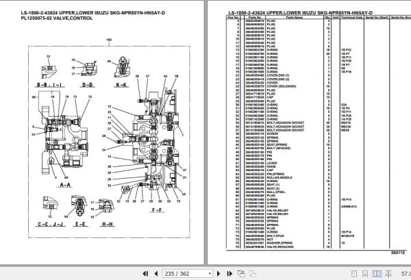 Tadano Crane LS 1800 2 43824 Upper Lower Isuzu SKG NPR85YN HN5AY D Parts Catalog 2