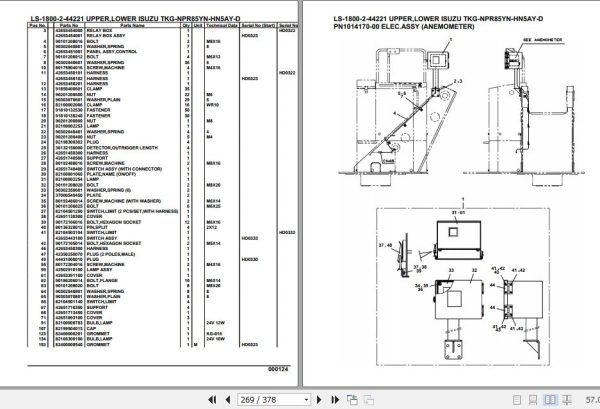 Tadano Crane LS 1800 2 44221 Upper Lower Isuzu TKG NPR85YN HN5AY D Parts Catalog 2