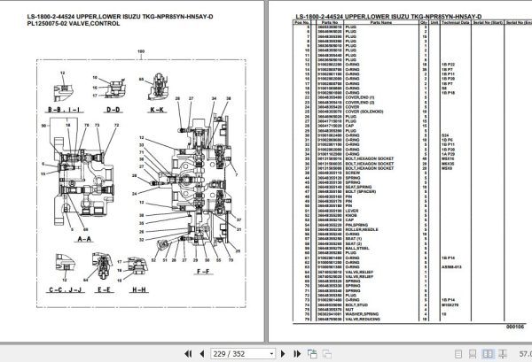 Tadano Crane LS 1800 2 44524 Upper Lower Isuzu TKG NPR85YN HN5AY D Parts Catalog 2