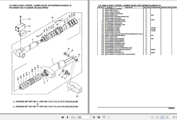 Tadano Crane LS 1800 2 44631 Upper Lower Isuzu 2PG NPR88YN HN5AY D Parts Catalog 2