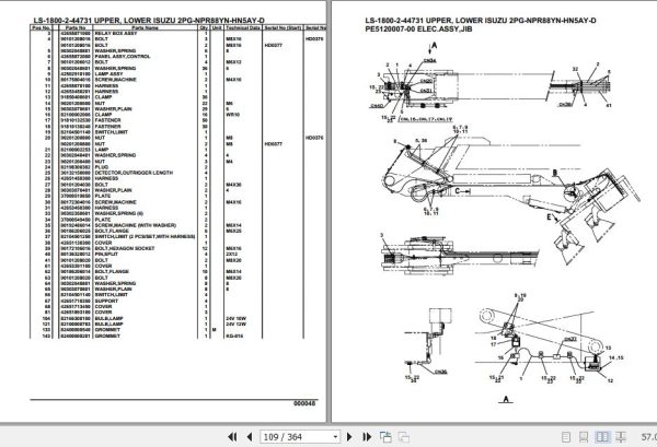 Tadano Crane LS 1800 2 44731 Upper Lower Isuzu 2PG NPR88YN HN5AY D Parts Catalog 2