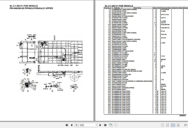 Tadano Crane SL 3 1 00131 For Vehicle Parts Catalog 2