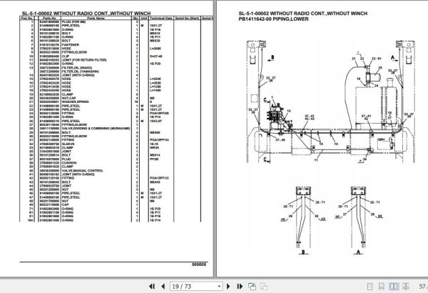 Tadano Crane SL 5 1 00002 Without Radio Cont Without Winch Parts Catalog 2
