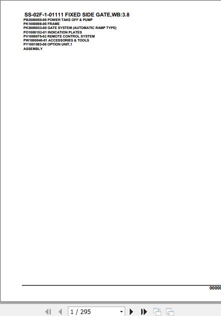 Tadano Crane SS 02F 1 Parts Catalog 1