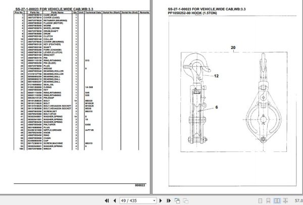 Tadano Crane SS 17 1 Parts Catalog 2